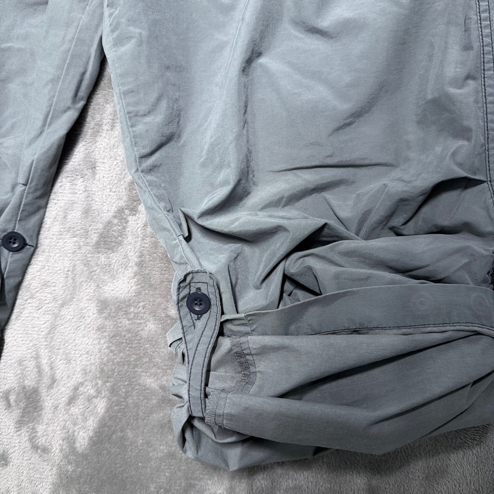 Vtg Express Track Pants Womens L Gray Roll Up Hiking Drawcord Gorp Tech Y2K 90s - Picture 7 of 13